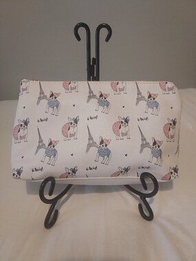 IMO Imoshion Cosmetic Bag PARIS French Bulldog Makeup Case